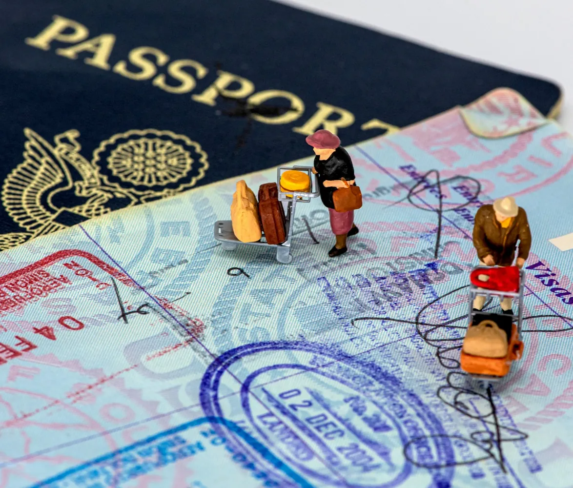 Passport visa stamps