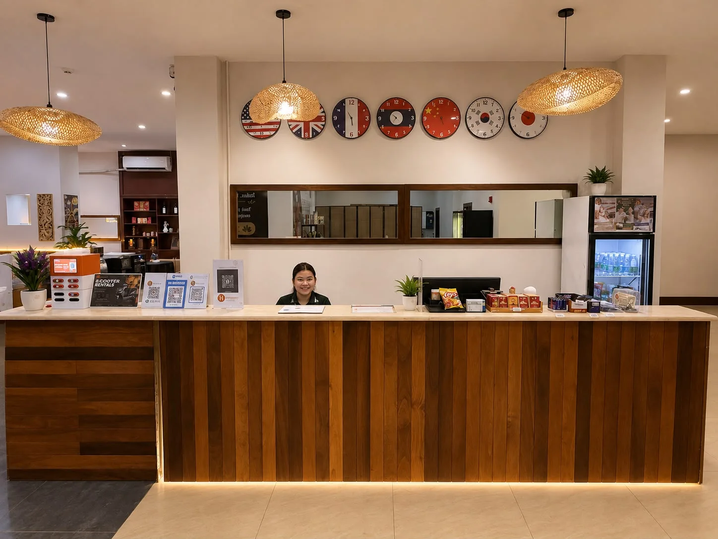 Laos Visa Center reception desk at Harmony Hotel
